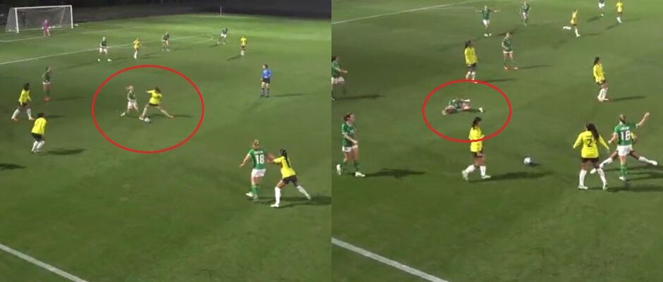 Se reveló en redes sociales la famosa jugada que llevó a suspender el amistoso Irlanda vs Colombia.