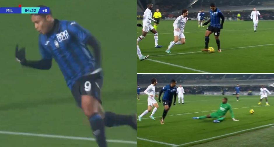 Luis Fernando Muriel anotó un tremendo gol de taco y le dio el triunfo al Atalanta sobre la hora.