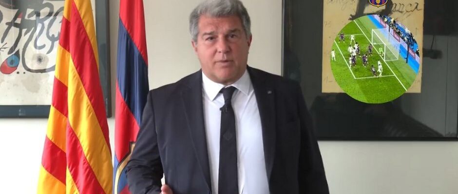 El Presidente del FC Barcelona, Joan Laporta, ha amenazado con pedir la repetición del clásico.