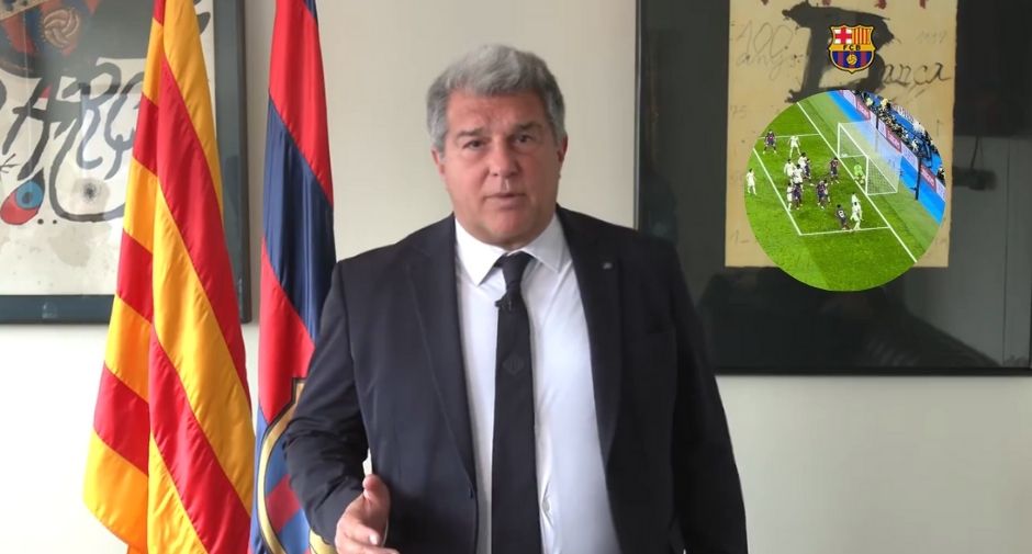 El Presidente del FC Barcelona, Joan Laporta, ha amenazado con pedir la repetición del clásico.