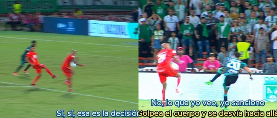 La Comisión Arbitral reveló los audios VAR tras el polémico penal sancionado por Andrés Rojas en Nacional vs América.