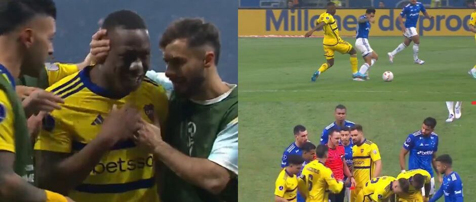 Wilmar Roldán expulsó a Luis Advíncula de Boca Juniors cuando apenas transcurrían 10 segundos de partido.